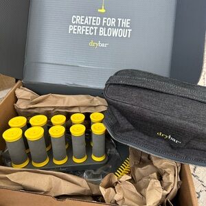 Drybar the rolling club 3in curling hot rollers new with bonus travel case